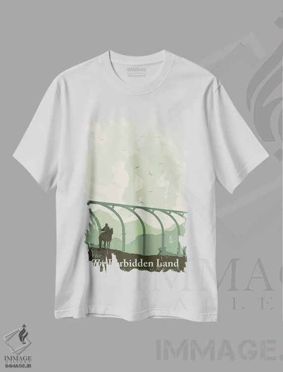 تیشرت سفید طرح دار – تیشرت گیمینگ ,"بازدید از کولوسی" اثر ماتیولِه فروشگاه ایماژ