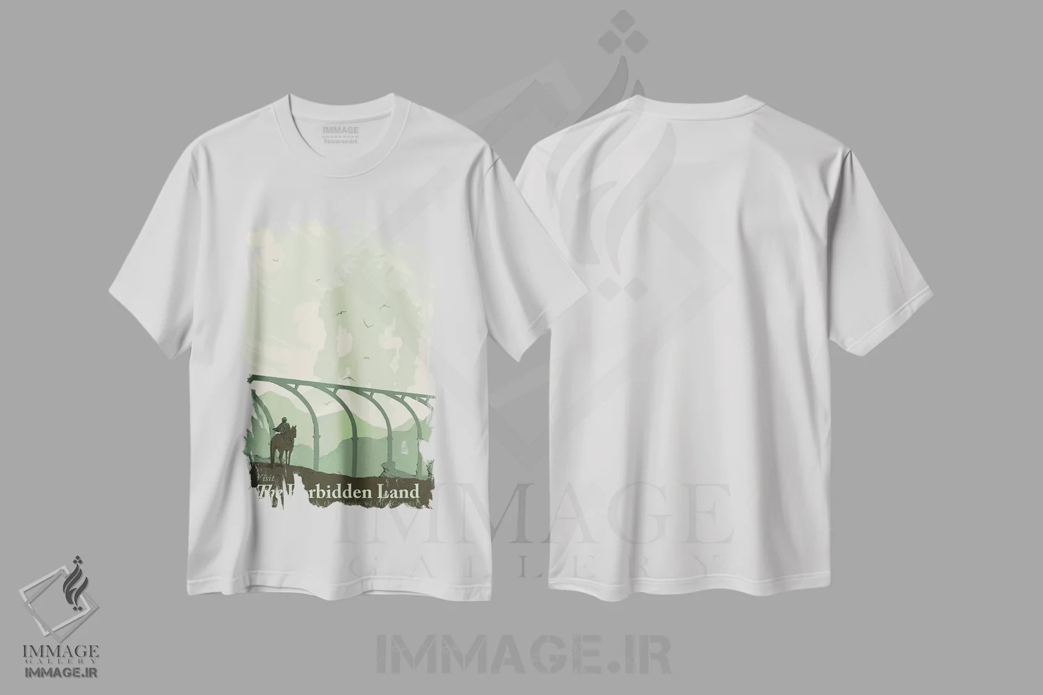 تیشرت سفید طرح دار – تیشرت گیمینگ ,"بازدید از کولوسی" اثر ماتیولِه فروشگاه ایماژ