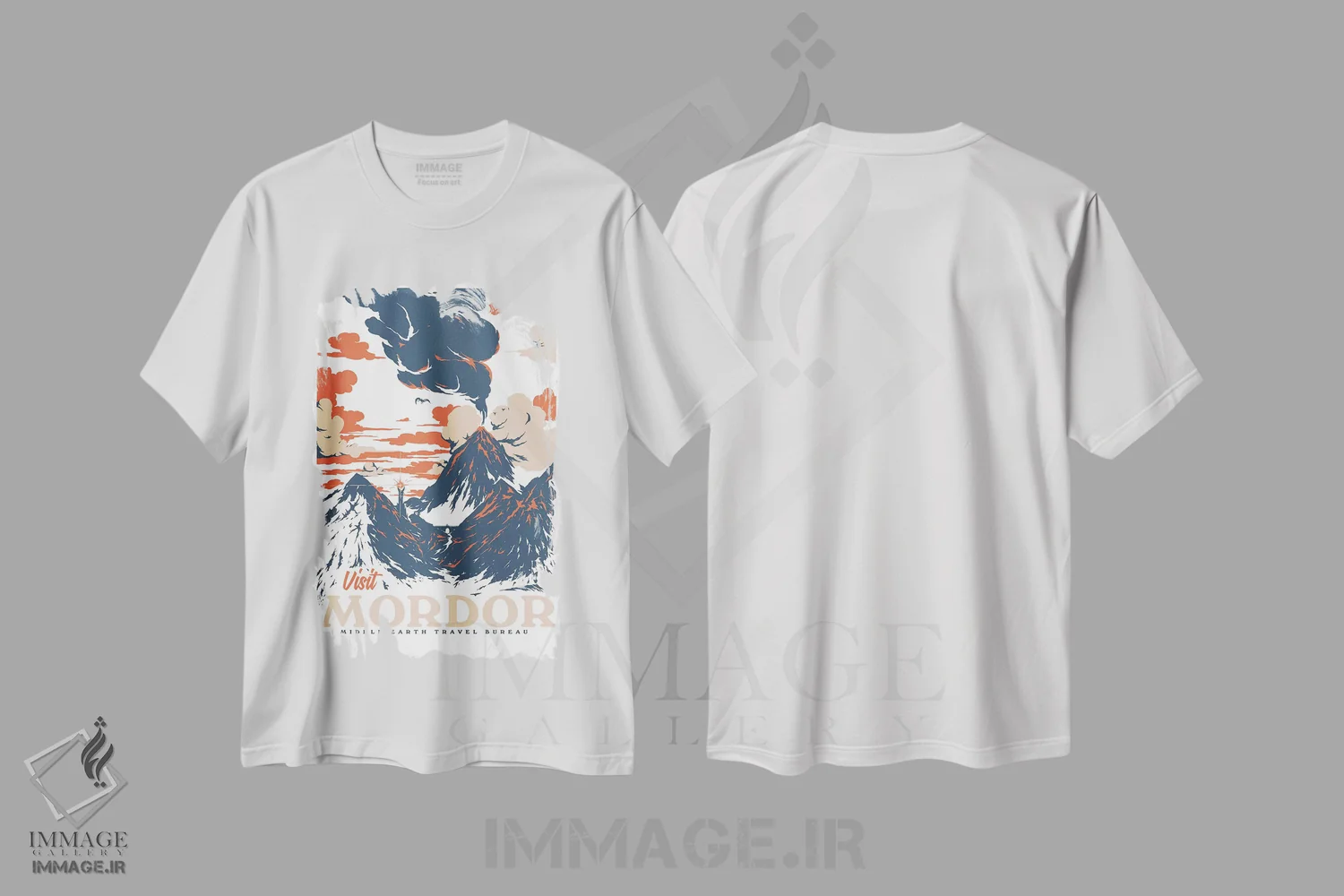 تیشرت سفید طرح دار – تیشرت طبیعت ,"بازدید از موردور" اثر ماتیولِه فروشگاه ایماژ