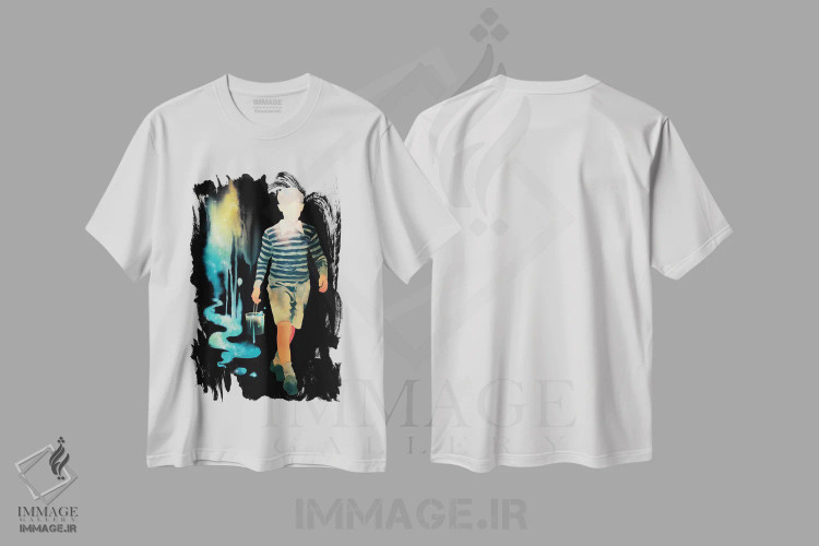 تیشرت سفید طرح دار – تیشرت فضایی ,"ساخت یک کهکشان" اثر ماتیولِه immage.ir