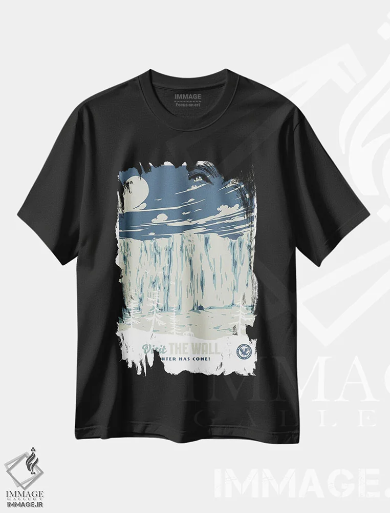 تیشرت مشکی طرح دار – تیشرت طبیعت ,"بازدید از دیوار" اثر ماتیولِه immage.ir