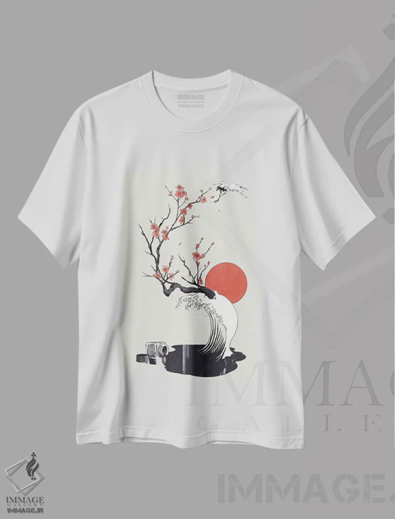 تیشرت سفید طرح دار – تیشرت گلدار ,"حادثه" اثر ماتیولِه immage.ir