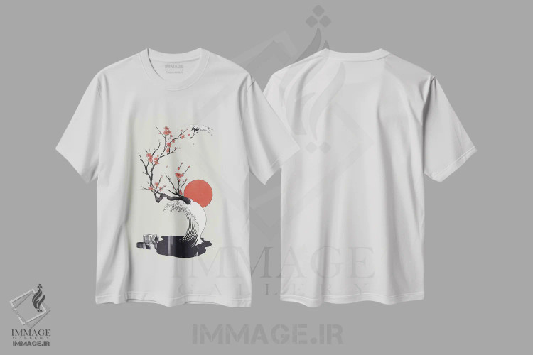تیشرت سفید طرح دار – تیشرت گلدار ,"حادثه" اثر ماتیولِه immage.ir