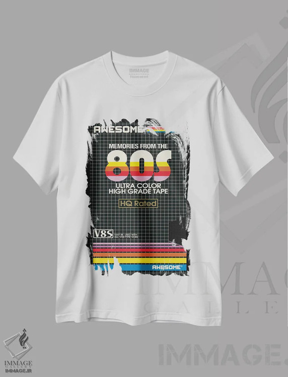 تیشرت سفید طرح دار – تیشرت وینتیج ,"خاطرات عالی" اثر ماتیولِه immage.ir