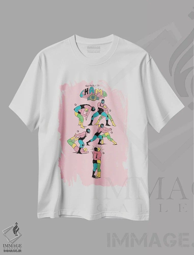 تیشرت سفید طرح دار – تیشرت اسپرت ,"قهرمان" اثر ماتیولِه فروشگاه ایماژ