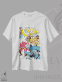 تیشرت سفید طرح دار – تیشرت فانتزی ,"قهرمانان CMYK" اثر ماتیولِه immage.ir