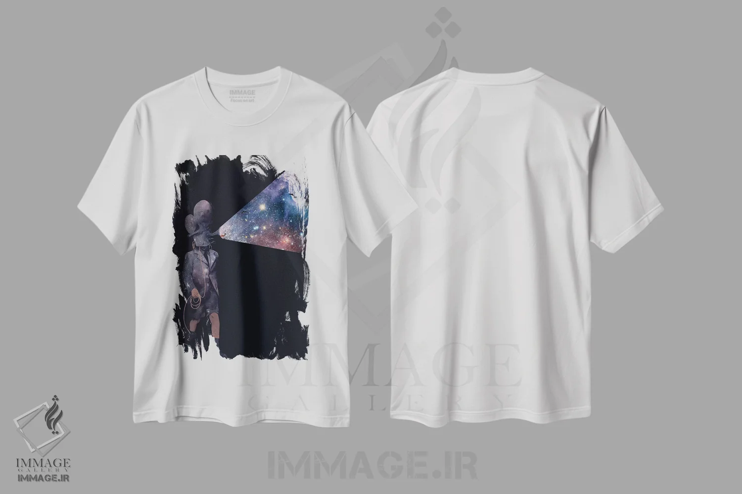تیشرت سفید طرح دار – تیشرت فانتزی ,"فیلمبردار" اثر ماتیولِه immage.ir