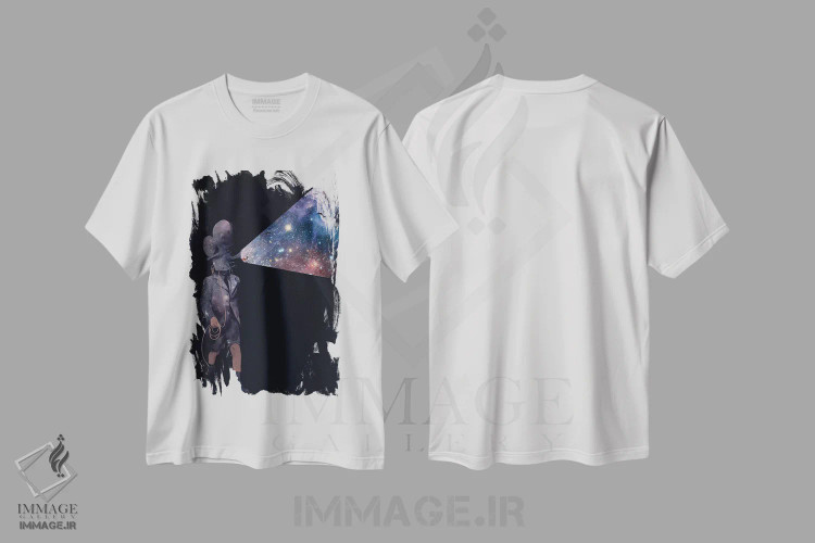تیشرت سفید طرح دار – تیشرت فانتزی ,"فیلمبردار" اثر ماتیولِه immage.ir
