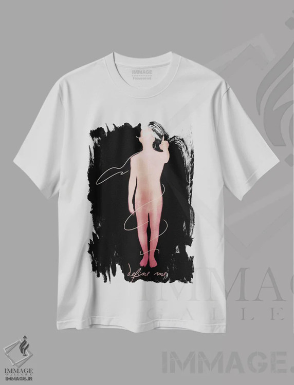 تیشرت سفید طرح دار – تیشرت هنری ,"من را تعریف کن" اثر ماتیولِه immage.ir