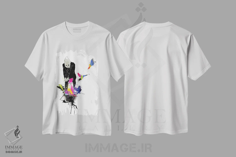 تیشرت سفید طرح دار – تیشرت فانتزی ,"جلاد" اثر ماتیولِه immage.ir
