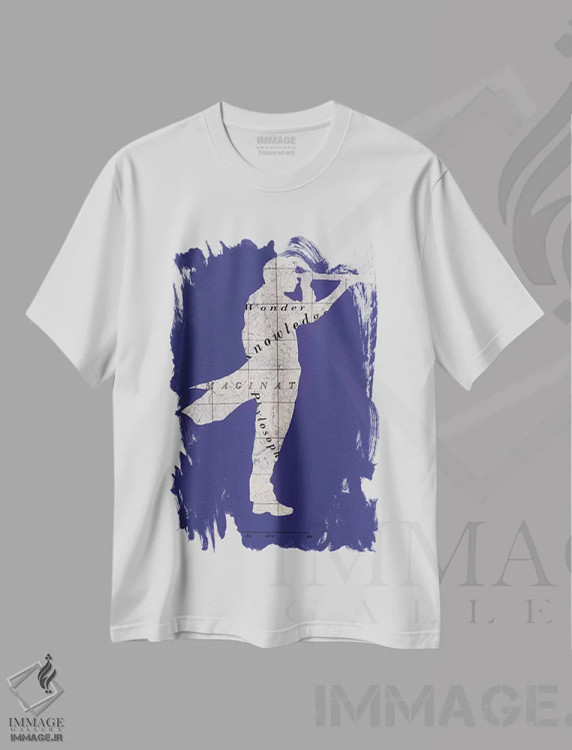 تیشرت سفید طرح دار – تیشرت مردانه ,"کاشف" اثر ماتیولِه فروشگاه ایماژ