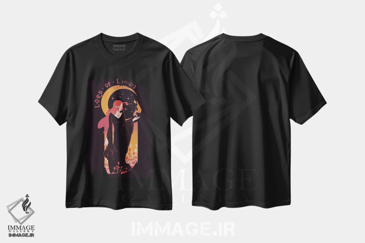 تیشرت مشکی طرح دار – تیشرت فانتزی ,ارباب نور اثر ماتیولِه فروشگاه ایماژ