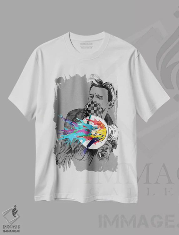 تیشرت سفید طرح دار – تیشرت انگیزشی ,انفجار عظیم اثر ماتیولِه فروشگاه ایماژ