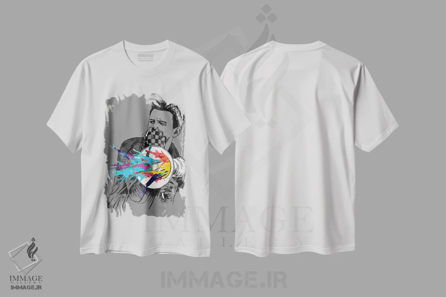 تیشرت سفید طرح دار – تیشرت انگیزشی ,انفجار عظیم اثر ماتیولِه فروشگاه ایماژ