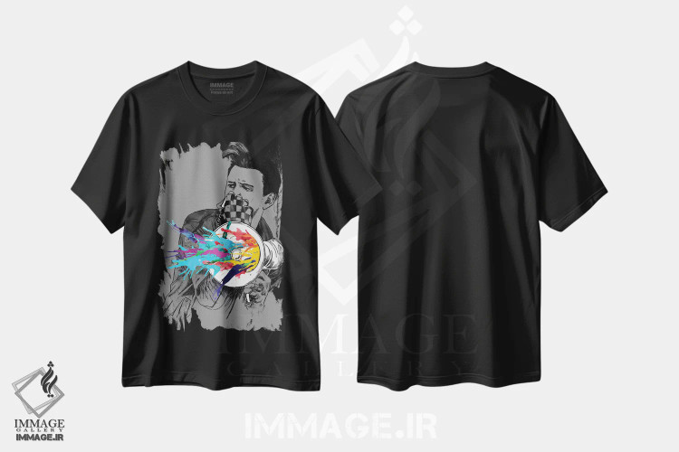 تیشرت مشکی طرح دار – تیشرت انگیزشی ,انفجار عظیم اثر ماتیولِه immage.ir