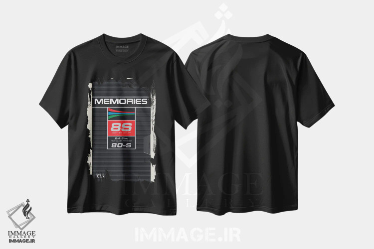 تیشرت مشکی طرح دار – تیشرت وینتیج ,خاطرات اثر ماتیولِه فروشگاه ایماژ