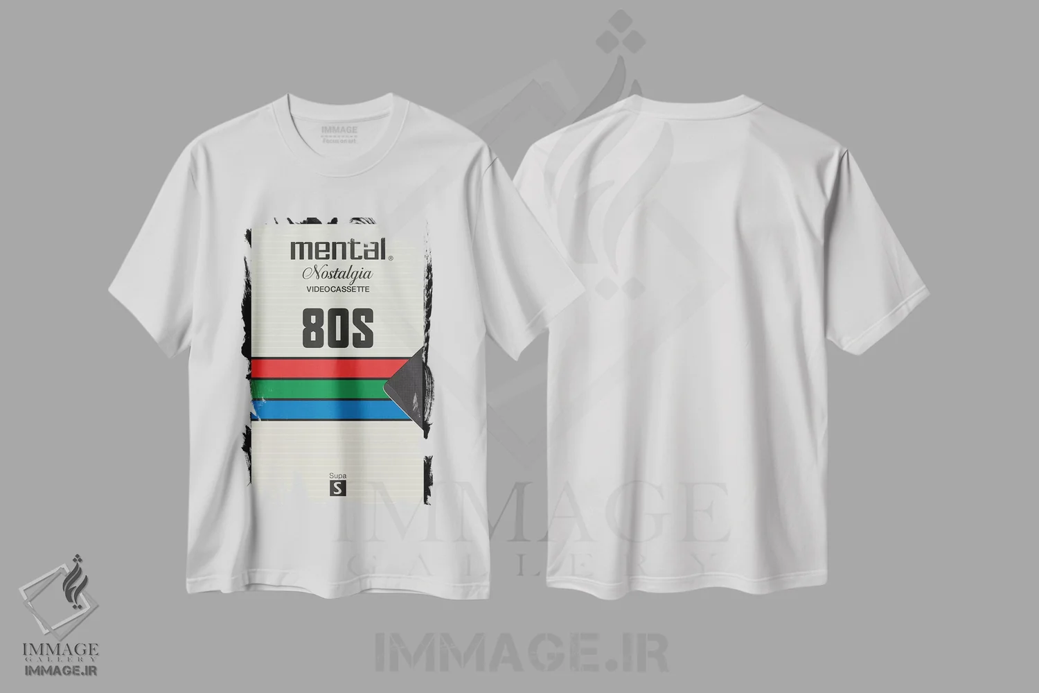 تیشرت سفید طرح دار – تیشرت رترو ,نوار ذهنی اثر ماتیولِه فروشگاه ایماژ