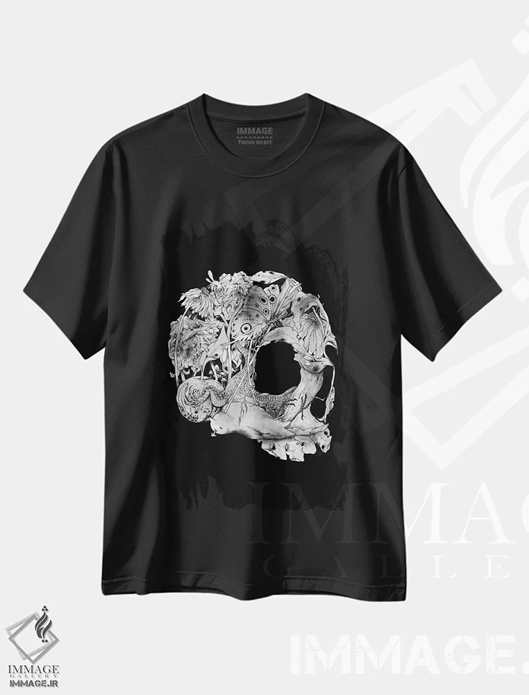 تیشرت مشکی طرح دار – تیشرت سوررئال ,طبیعت بی جان اثر ماتیولِه فروشگاه ایماژ