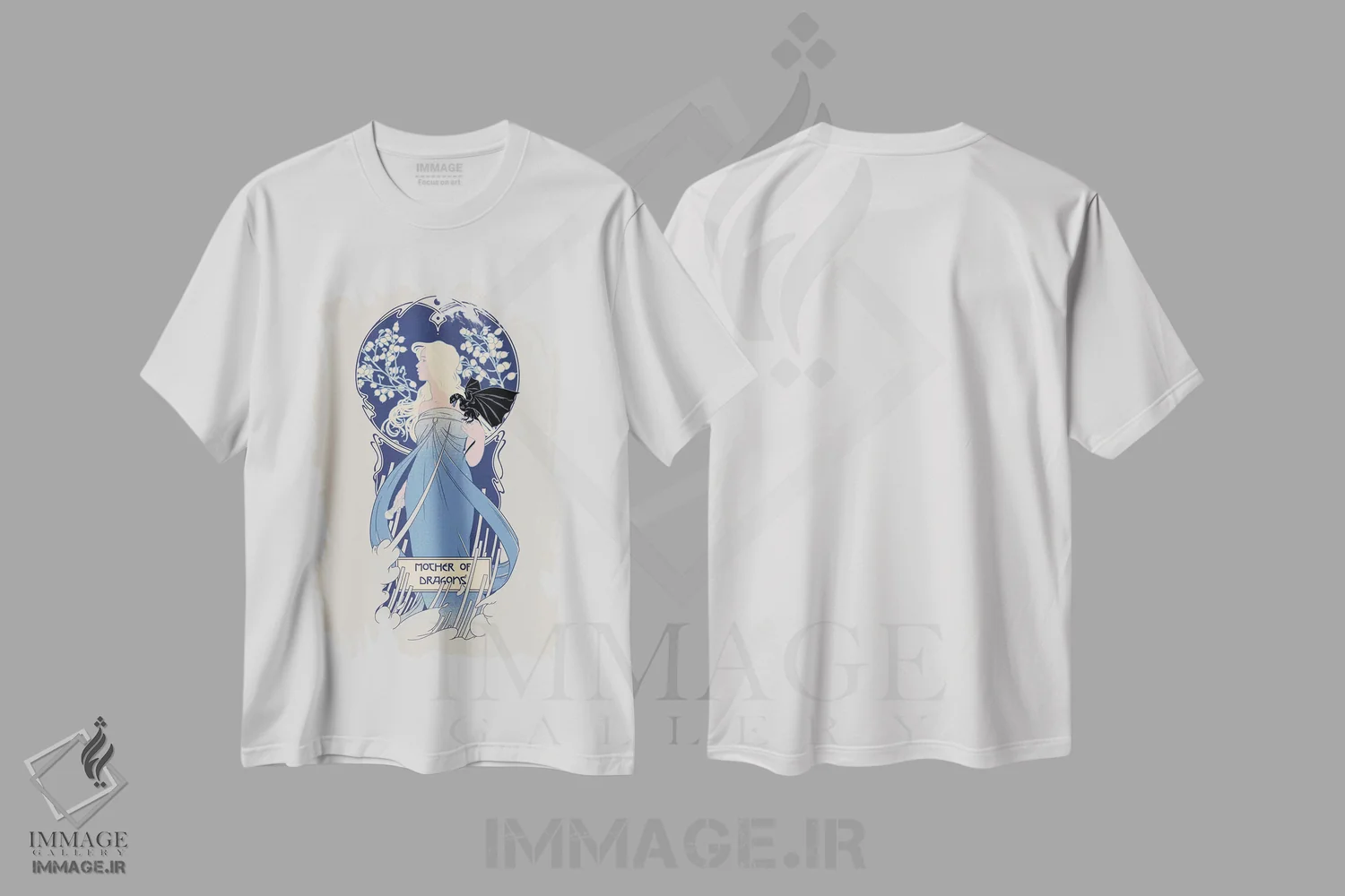 تیشرت سفید طرح دار – تیشرت زنانه ,مادر اژدهاها اثر ماتیولِه فروشگاه ایماژ