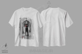 تیشرت سفید طرح دار – تیشرت مردانه ,هیچ کس عبور نخواهد کرد اثر ماتیولِه immage.ir