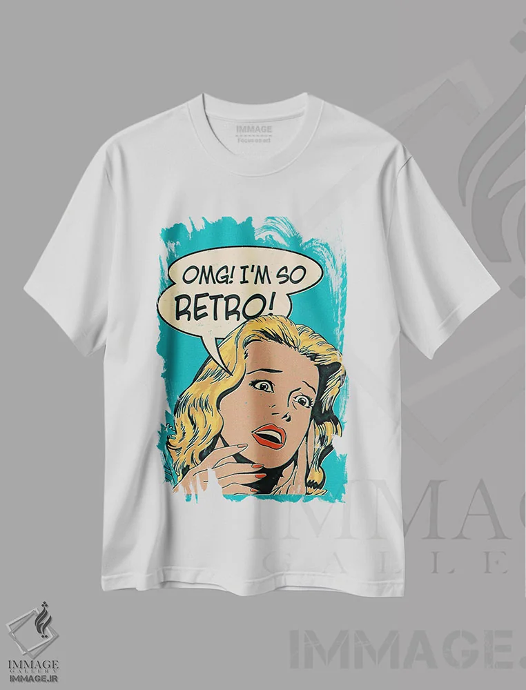 تیشرت سفید طرح دار – تیشرت طنز ,وای! من خیلی قدیمی ام اثر ماتیولِه immage.ir