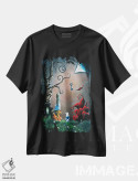 تیشرت مشکی طرح دار – تیشرت فانتزی دخترانه ,کلید سرزمین عجایب اثر سالن هنری مون لایت immage.ir