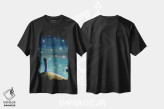 تیشرت مشکی طرح دار – تیشرت نجوم ,زنده نگه داشتن رویاهای او اثر سالن هنری مون لایت فروشگاه ایماژ
