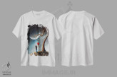 تیشرت سفید طرح دار – تیشرت ماه و فضا ,ممکن است ردپای امید داشته باشد اثر سالن هنری مون لایت فروشگاه ایماژ