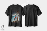 تیشرت مشکی طرح دار – تیشرت ماه و فضا ,ممکن است ردپای امید داشته باشد اثر سالن هنری مون لایت immage.ir