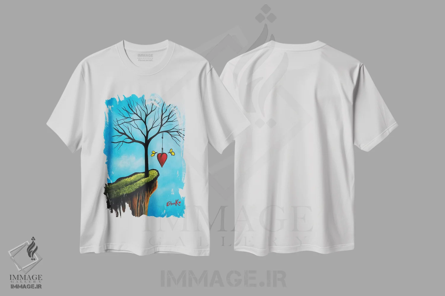 تیشرت سفید طرح دار – تیشرت انگیزشی ,آغازهای نو با عشق شروع می شوند اثر سالن هنری مون لایت فروشگاه ایماژ