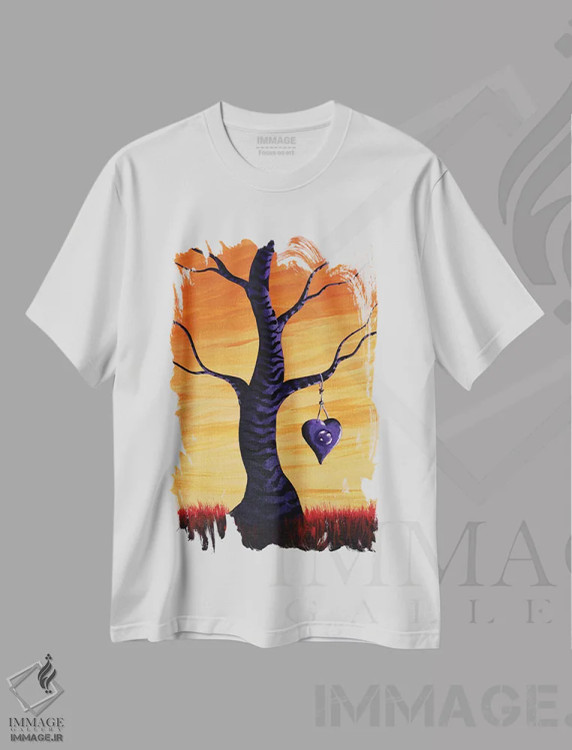 تیشرت سفید طرح دار – تیشرت گرافیکی فانتزی ,اشتراک گذاشتن تخیل من اثر سالن هنری مون لایت immage.ir