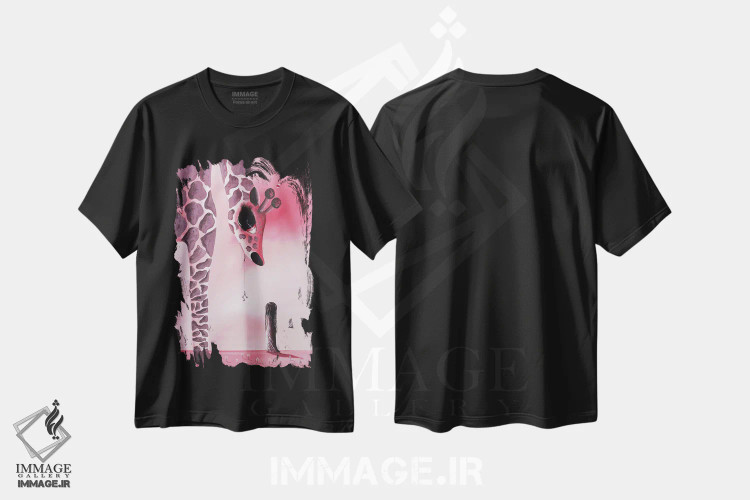تیشرت مشکی طرح دار – تیشرت حیوانات ,آرزویی که به حقیقت پیوست اثر سالن هنری مون لایت immage.ir