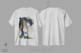 تیشرت سفید طرح دار – تیشرت فانتزی زنانه ,دیروز فقط یک رویا فاصله دارد اثر سالن هنری مون لایت immage.ir