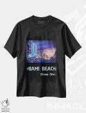 تیشرت مشکی طرح دار – تیشرت ساحلی ,پوستر اوشن درایو میامی بیچ اثر مارکوس و مارتینا بلیشنر immage.ir