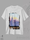 تیشرت سفید طرح دار – تیشرت هنری ,پوستر کلاسیک رترو نیویورک سیتی آمریکا اثر مارکوس و مارتینا بلیشنر immage.ir