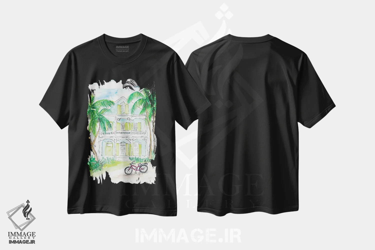 تیشرت مشکی طرح دار – تیشرت طبیعت ,خانه صدفی با رنگ لیمویی و نعناع در کی وست فلوریدا اثر مارکوس و مارتینا بلیشنر immage.ir