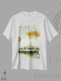 تیشرت سفید طرح دار – تیشرت طبیعت ,"آرامش سپتامبر II" اثر مایکل مارکون فروشگاه ایماژ