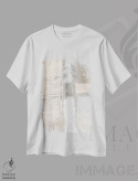 تیشرت سفید طرح دار – تیشرت مینیمال ,"تفکیک پاییز خنثی I" اثر مایکل مارکون immage.ir