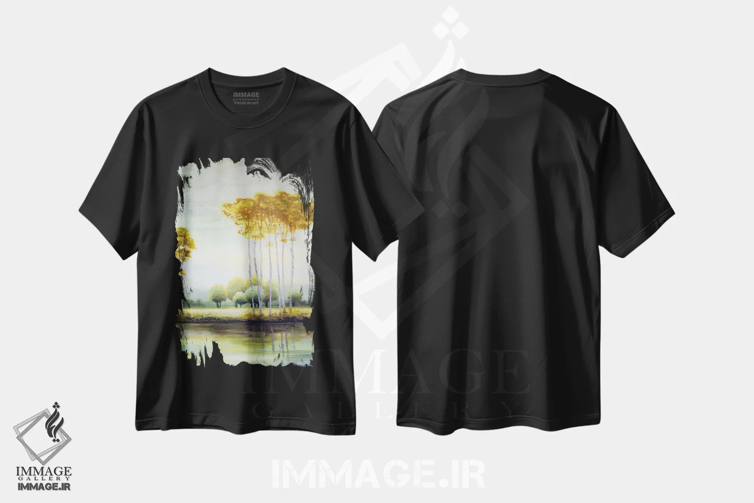 تیشرت مشکی طرح دار – تیشرت طبیعت ,"آرامش سپتامبر II" اثر مایکل مارکون immage.ir