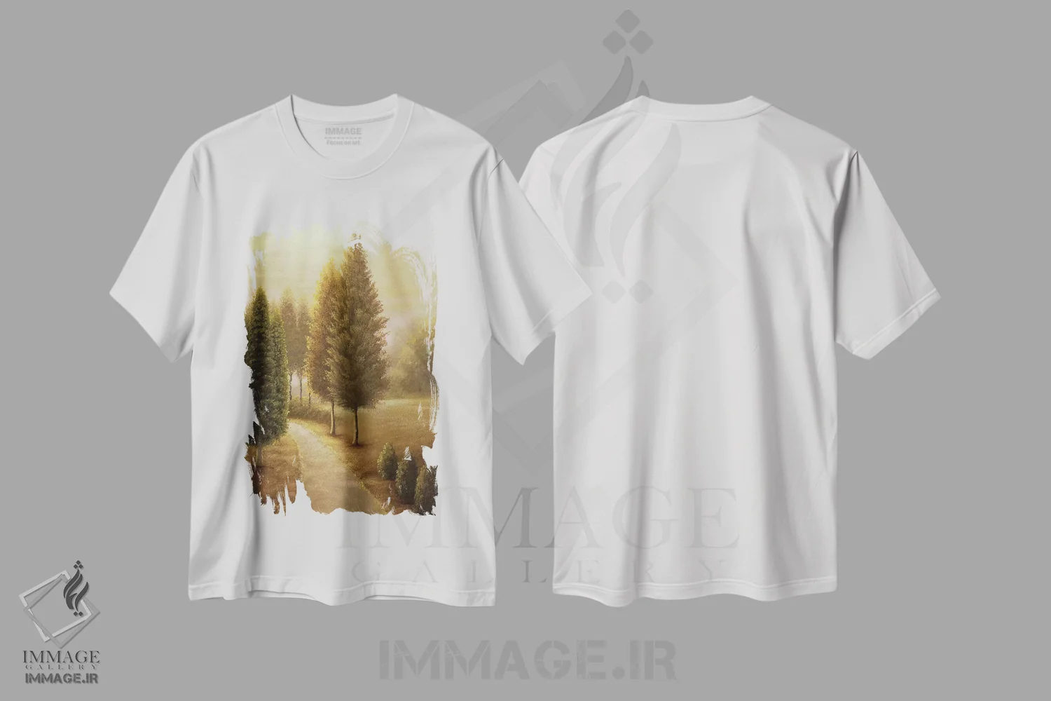 تیشرت سفید طرح دار – تیشرت طبیعت ,"آوبورن I" اثر مایکل مارکون immage.ir