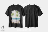 تیشرت مشکی طرح دار – تیشرت ساحلی ,"ساحل آتلانتیک II" اثر مایکل مارکون immage.ir