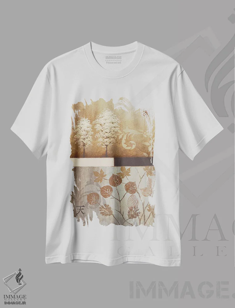 تیشرت سفید طرح دار – تیشرت طبیعت ,از غرب تا شرق اثر مایکل مارکون immage.ir