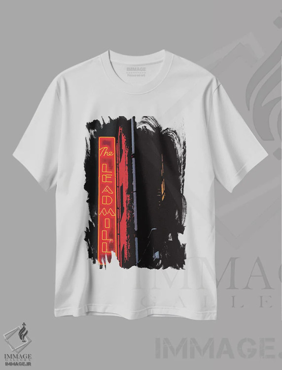 تیشرت سفید طرح دار – تیشرت نئون ,لیدمیل شفیلد اثر JMA مدیا فروشگاه ایماژ