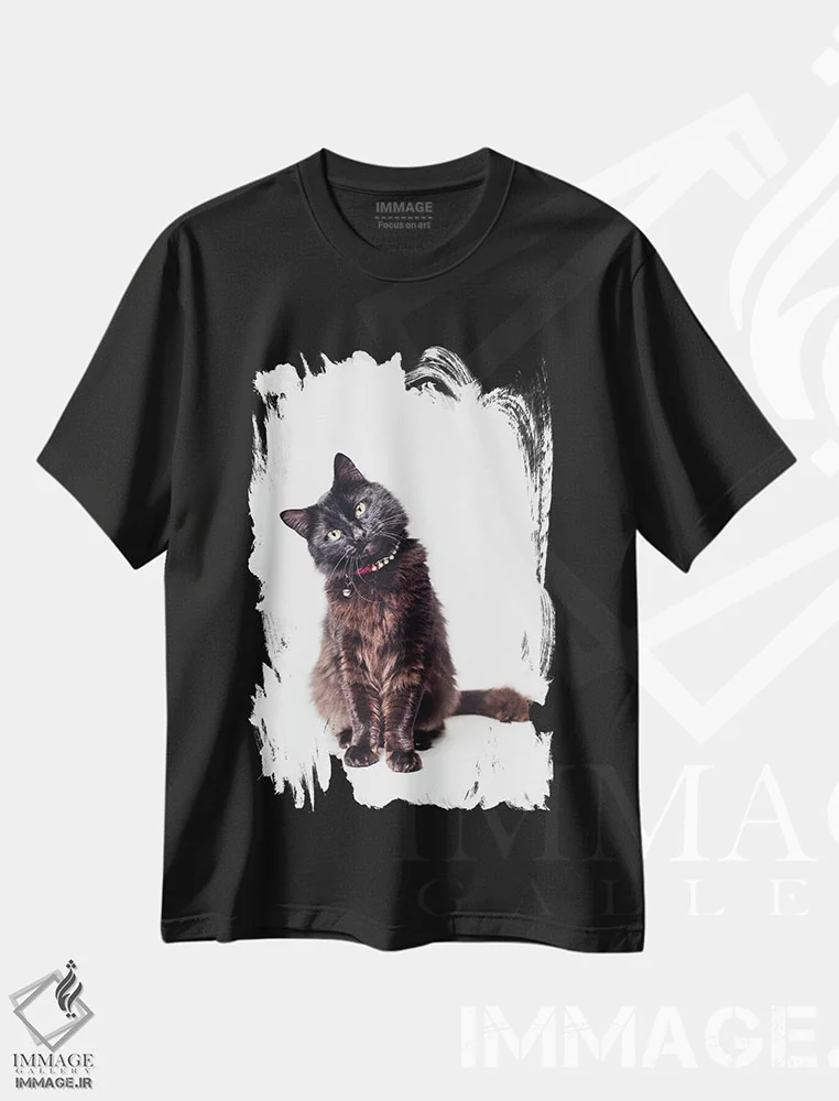 تیشرت مشکی طرح دار – تیشرت گربه سیاه ,مگر می شود؟ اثر مریکا موفیت immage.ir