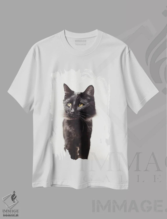 تیشرت سفید طرح دار – تیشرت حیوانات ,گذراندن وقت اثر مریکا موفیت immage.ir