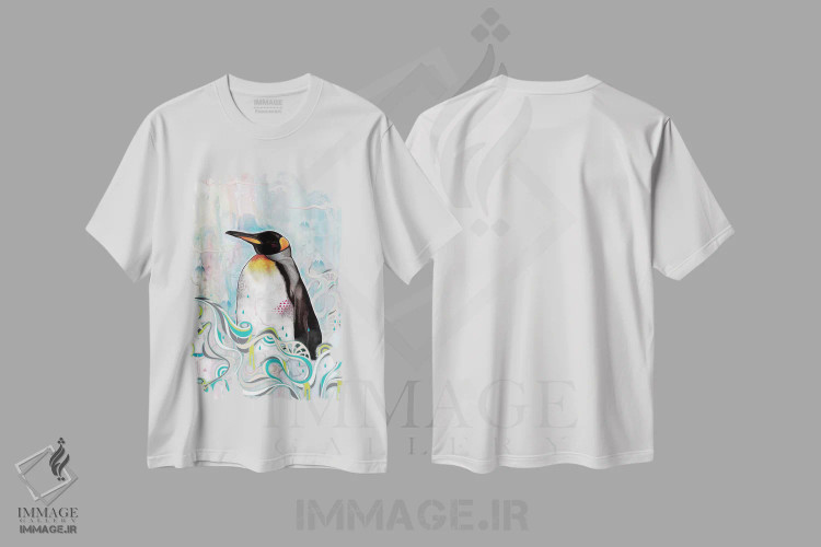 تیشرت سفید طرح دار – تیشرت حیوانات ,پادشاه اثر مت میلر immage.ir