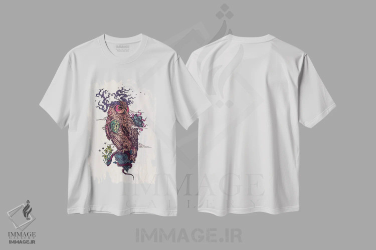 تیشرت سفید طرح دار – تیشرت هنری ,بازرویش اثر مت میلر فروشگاه ایماژ
