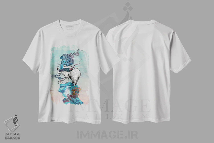 تیشرت سفید طرح دار – تیشرت هنری ,جستجوی ارتفاعات جدید اثر مت میلر فروشگاه ایماژ