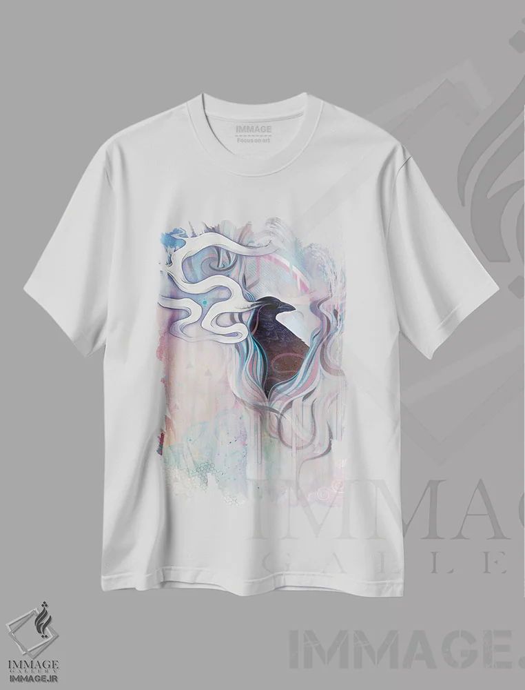 تیشرت سفید طرح دار – تیشرت هنری ,نگهبان آسمان اثر مت میلر فروشگاه ایماژ