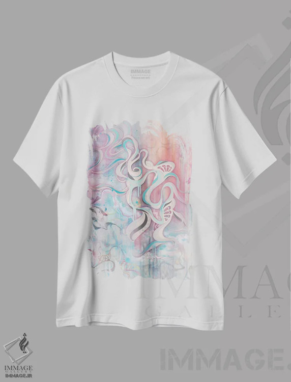 تیشرت سفید طرح دار – تیشرت هنری ,طوفان اثر مت میلر immage.ir